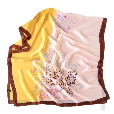 China High quality durable feeling silky using various new styles fashion satin design silk scarf for sale