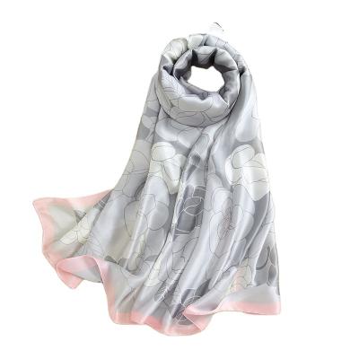 China Widely Used Silky Feeling Top Quality Most Beautiful Silk Satin Scarf Wholesale for sale