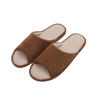 China 2022 Custom Logo Size Ladies Summer Spring Flat Home Girls Slippers Cotton Lightweight Soft Slides For Wholesale for sale