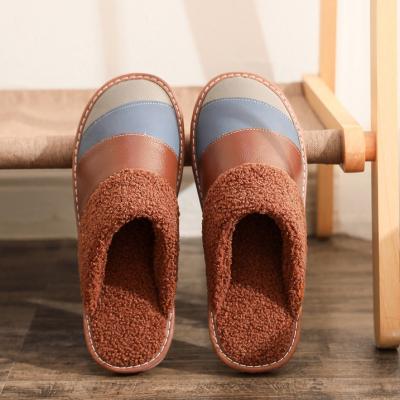 China Wholesale Custom Leather Thermal Kids Slipper Bear Teddy Bear Warm Winter Home Furry Soft Anti-skid Slippers for sale