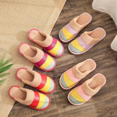 China Thermal 2022 Fashion Kids Girls Girls Children Leather Waterproof Slippers Mixed Color Cute Fluffy Sole Soft Rubber Slipper for sale