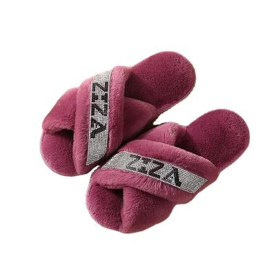 China Hot custom fluffy real rabbit fur fur custom fashion trend sales woolen fashion light women's imitation slipper for wholesales for sale