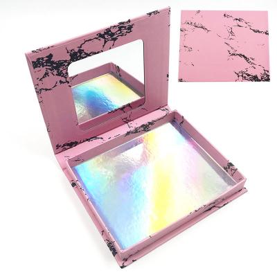 China Recycled Materials Wholesale Tapered Full Band Packaging 100% Real 3D Mink Eyelash Boxes OEM Brand Private Label Custom Logo With Mirror for sale