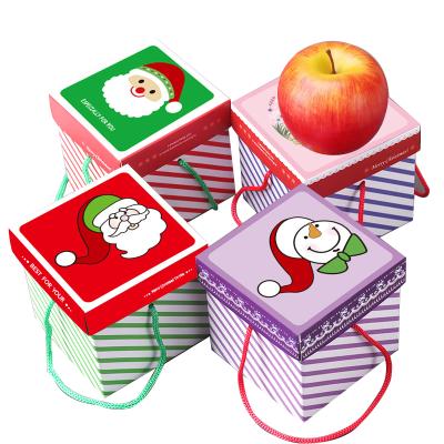 China Beautiful Individual Package Square Jewelry Festival Christmas Eve Apple Packaging Gift Custom Printed Paper Box for sale