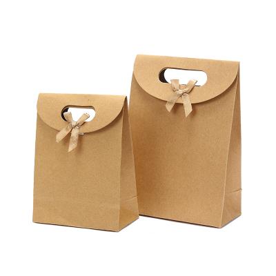 China Recycled Materials Manufacturer Custom Logo Printed Color Luxury Take Away Kraft Paper Recycled Brown Gift Shopping Paper Gift Box Bag With Handle for sale