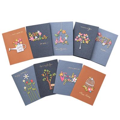 China Europe Amazon wholesale greeting card handmade creative three-dimensional pattern printed birthday cards for sale