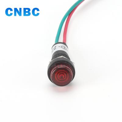 China Ignition Controller 10mm Diameter High Quality Red Plastic Water Heater Pilot Lamp Led Indicator Light 220v With Wire for sale