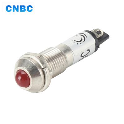 China Hot selling 24v light red green 110v 12v energy storage plant 8mm mini size metal inidctaor led metal indictaor light 220v for sale