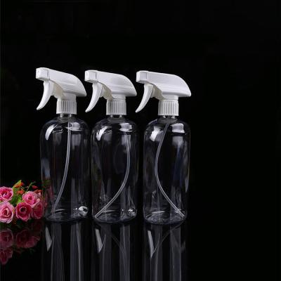 China kitchen toilet bottle plastic cleaner 500ml round PET bottle with trigger spray zu verkaufen