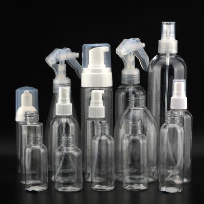 China PET 20ML 30ML 50ML 60ML 80ML 100ML 200ML 250ML 500ML alcohol hand wash bottles pump plastic spray bottle zu verkaufen