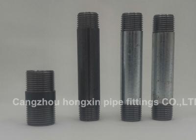 China Black coated steel pipe nipples seamless pipe thread nipples with DIN 2982 zu verkaufen