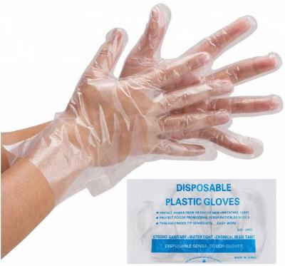 China Cpe Strip Polyethylene Plastic Glove Size M Plastic Disposable Gloves Large Ready To Ship Gloves_ In Bag for sale