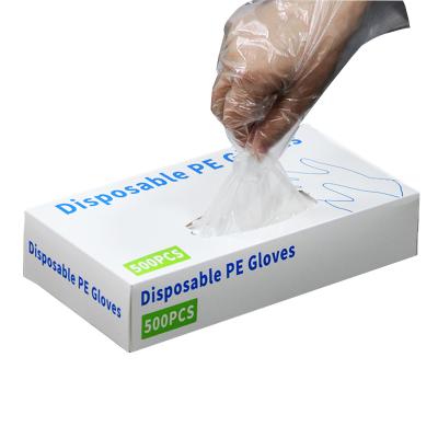 China Barbecue/food/catering/beauty/hotel/hairdressing/kitchen cpe strip handling house cleaning kitchen grilling box food prep plastic gloves for baking for sale