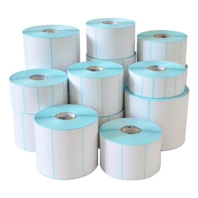 China Waterproof 30-100mm width direct thermal label paper for rolling label self adhesive stickers for UPS/DHL/FEDEX for sale