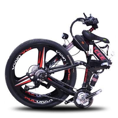 China Aluminum alloy 26 inch folding adult bicycle lithium battery e-bike folding electric bicycle for sale