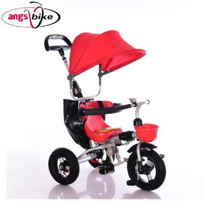 China The unique eco-friendly kids tricycle 3 in 1 foldable baby pedal strollers/baby tricycle with sunshade for sale