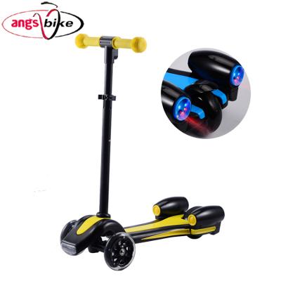 China PU wheel can spray have light and music kids scooter/cheap price three wheel kids scooter/baby kids play kick scooter carbon for sale