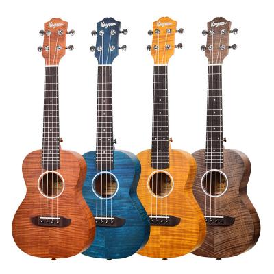 China OEM 2021 Flame Okoume Gidoo 24 Inch Cheap Kaysen Ukulele Okoume Ukulele Wood Concert Ukulele for sale