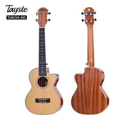 China 26 Inch Ukulele Top Tayste Skinned OEM Spruce Tentor Ukulele Customize Ukulele for sale