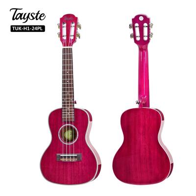 China Tayste 24inch Mahogany Colorful Ukulele Ukulele Open Gear All Body Concert Mahogany Ukulele for sale