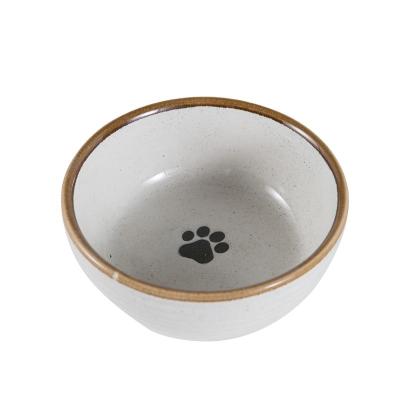 China Viable Wholesale High Quality Small Ceramic Pet Cat Bowl Ceramic Bowl for sale