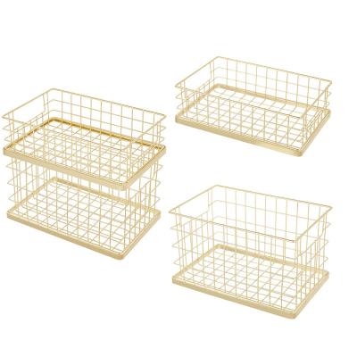 China Best Selling Basket Dish Metal Wire Fruit And Vegetable Storage Sustainable Home Baskets for sale