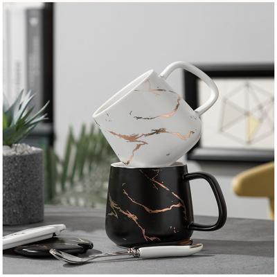 China Viable Custom Nordic Coffee Mug Sets Special Ceramic Breakfast Handle Cup for sale