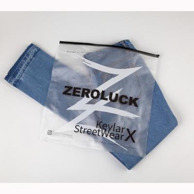 China Custom Printing Eco - Friendly Resealable Plastic Ziplock Bags Recyclable With For Zipper Clothes Packaging Bag for sale