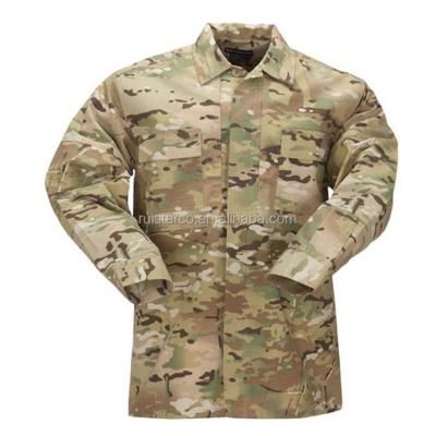 China Anti Static Military Multicamo Camouflage TDU Combat Uniform for sale