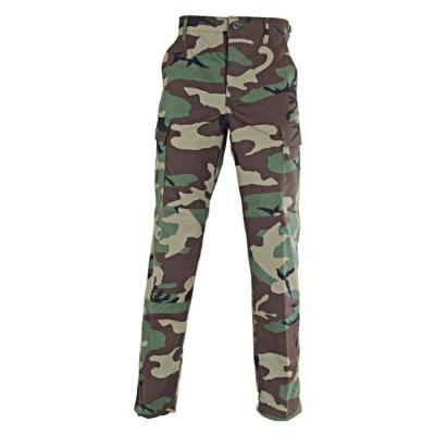 China BDU Woodland Camouflage Army Military Cargo Pants For Tactical for sale