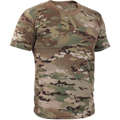 China Anti-pilling 100% Cotton Camouflage Combat Army T-Shirt for sale