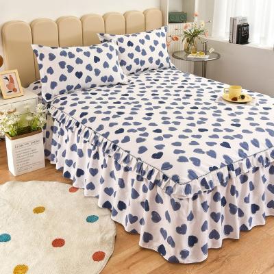 China Bright Home Bed Skirt, In Stock 100% Cotton Rabbit, Floral Fitted Sheet Bedspread Bedroom Bedspread Skirt Cotto for sale