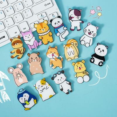 China Cute Badge Pin Small Jewelry Accessories Wholesale Acrylic Cartoon Brooches INS Tidal Sketch Animal Brooch Dresser Style Pin Brooches for sale