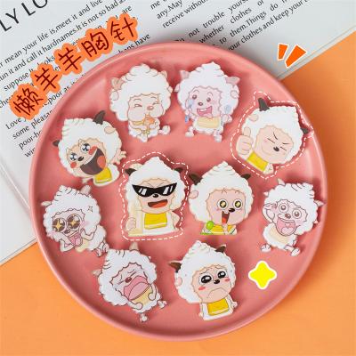 China Wind Convenient Cute Cartoon Acrylic Kitten Pin Badge Brooch For Clothes Wholesale Clothes Bag Pendant Jewelry Women Brooch Pin for sale