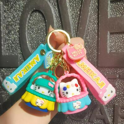 China Sanrioo Fower Basket Key Chain Kulomii Fashionable Mischievous Doll Car Key Chain Couple Bag Pendant Small Doll Gift Wholesale Animal Key Chain for sale