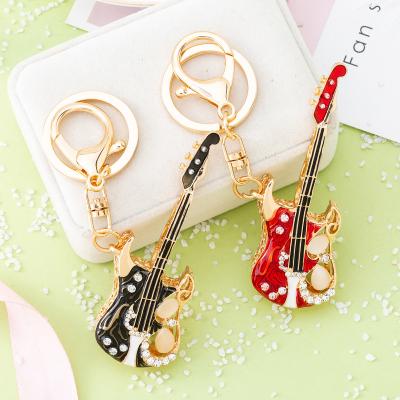 China Diamond Painting Key Chain Ring Key Chain Bass Shape Opal Rhinestone Plating Guitar Car Purse Charm Pendant Decor FO Eco Friendly Bag Gift DIY for sale