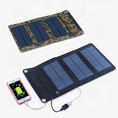 China Waterproof Foldable Portable Charger Controller Outdoor Mobile Solar Panel Power Bank USB TC-S05 for sale