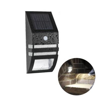 China Modern Cordless Portable Stainless Steel Led For Outdoor Garden Wall Walkways Delight Stair Step Motion Sensor Solar Wall Lamp for sale