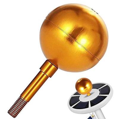 China Hanging 3 4 5 Anodized Aluminum Telescopic Ornament Topper Flag Pole Top 6 Inch Gold Flagpole Ball Finial Accessories for sale