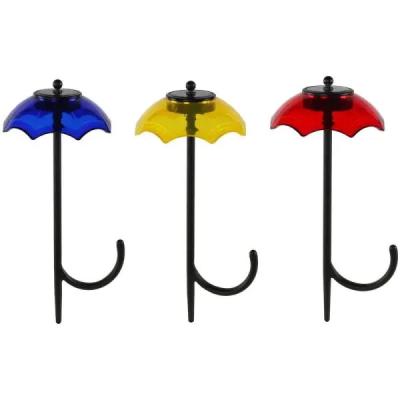 China LANDSCAPE 3 Led Shaped Outdoor Umbrella Led Solar Path Lights Red Blue Yellow Solar LED Garden Umbrella Decor Pathway Light for sale