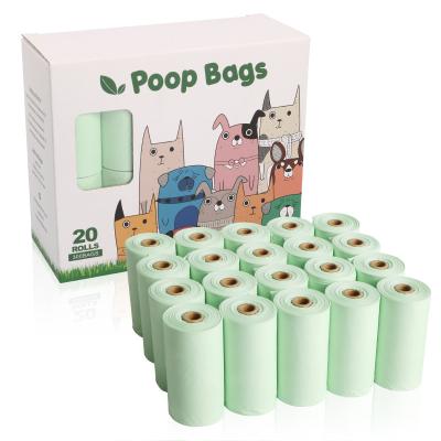 China Environmental Friendly Degradable Compost Stored Without PE Plastic Cornstarch Poop Bags for sale