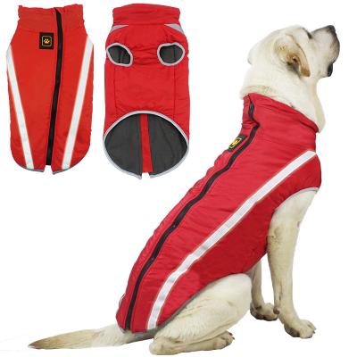 China New Sustainable Autumn And Winter Dog Clothes Large Reflective Warm Dog Outdoor Emergency Clothing for sale