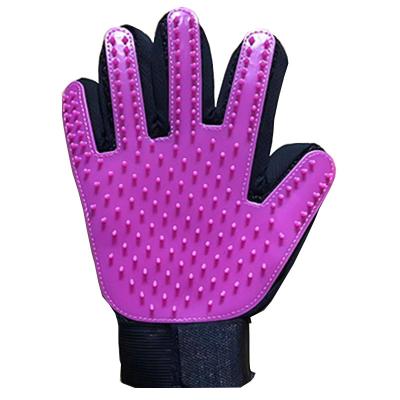 China Viable Hair Remover Cat Grooming Supplies Pet Grooming Glove Dog Cat Horse Pet Deshedding Glove for sale