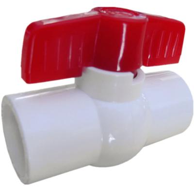 China Best Selling General Round Butterfly Handle Body PVC Ball Valve for sale