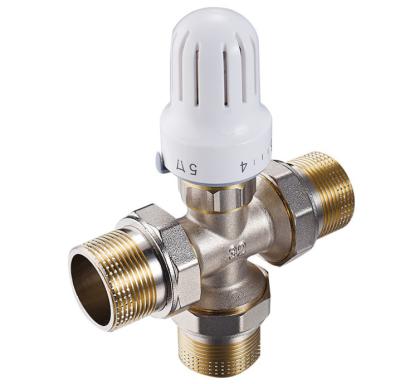 China General three-way automatic temperature regulating brass valve for sale