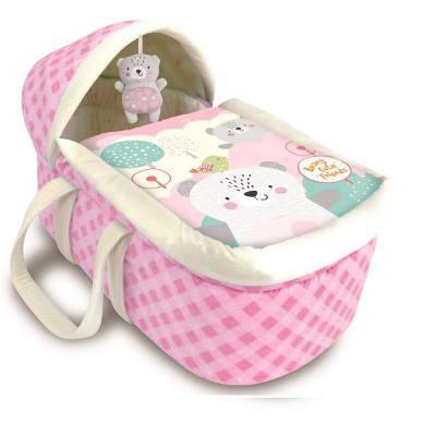 China Plastic Cartoon Carry Portable Travel Bedside Baby Moses Basket For New Born from China factory for sale