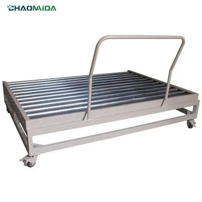 China industrial transfer cart with roller table roller cart conveyor manufacture price Te koop