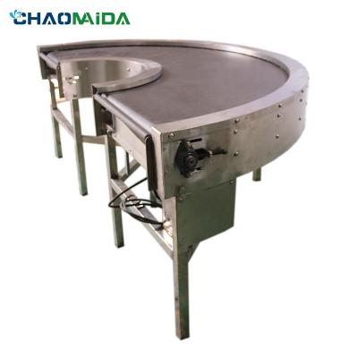 China 45,90,180 Degree Turning Belt Conveyor Automatic Assembly Line PVC Curve Round Box zu verkaufen