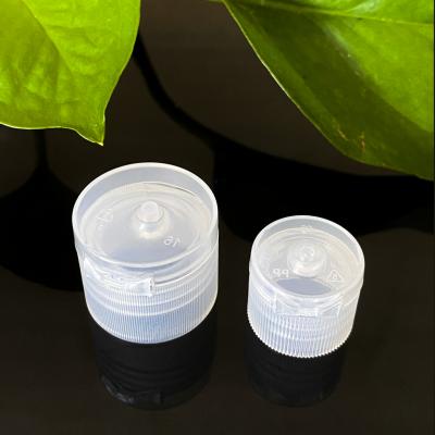 China 20/410 24/410 PP Non Spill Transparent Bottle Lids Plastic Caps For Bottles Spill Cap Plastic Cap for sale