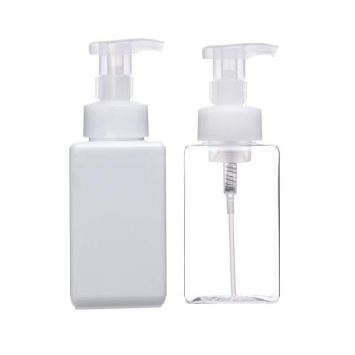 China High Quality Non Spill 450ml PETG Square Bottle With Foam Soap Pump for sale